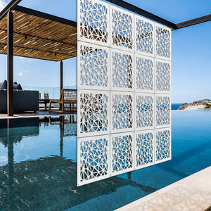 ATOM - Pannello in PVC traforato - Parasole Misura: 73x73 cm, Colore: bianco