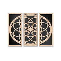 ATOMO 100x70 cm- Quadro arredo LASERCUT composito Legno e PVC Misura: 100x70 cm