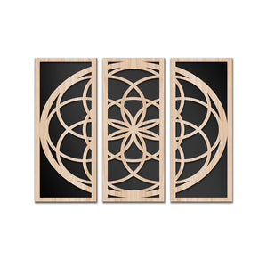 ATOMO 100x70 cm- Quadro arredo LASERCUT composito Legno e PVC Misura: 100x70 cm