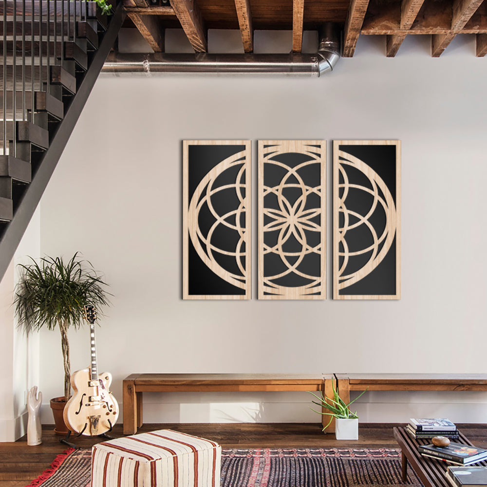 ATOMO 100x70 cm- Quadro arredo LASERCUT composito Legno e PVC Misura: 100x70 cm