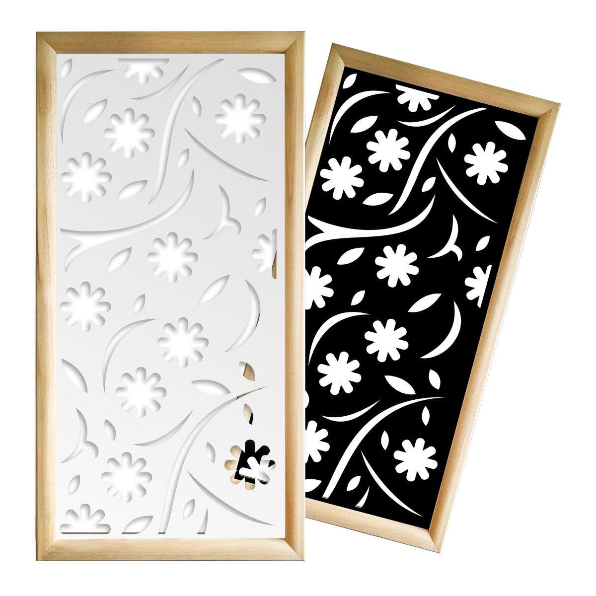 AUTUMN - Moduli Decorativi in Legno e PVC Misura: 47x94 cm, Colore: bianco