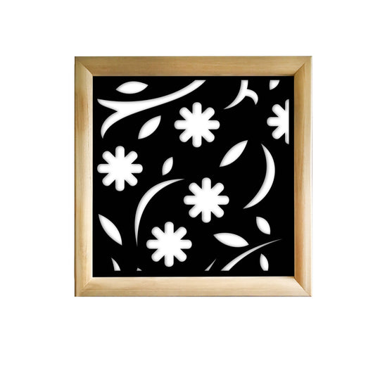 AUTUMN - Moduli Decorativi in Legno e PVC Colore: nero, Misura: 73x73 cm