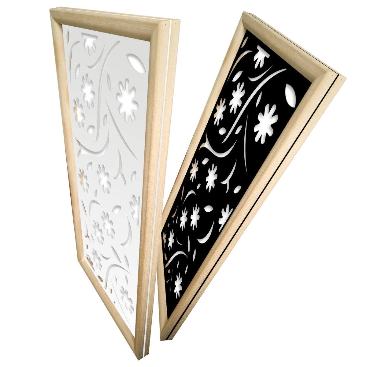 AUTUMN - Moduli Decorativi in Legno e PVC Misura: 47x94 cm, Colore: bianco