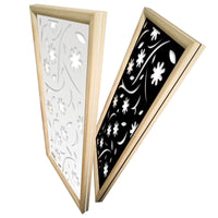 AUTUMN - Moduli Decorativi in Legno e PVC Misura: 47x94 cm, Colore: bianco