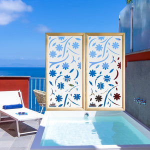 AUTUMN - Moduli Decorativi in Legno e PVC Misura: 47x94 cm, Colore: bianco