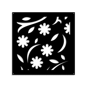 AUTUMN - Pannello in PVC traforato - Parasole Misura: 73x73 cm, Colore: nero