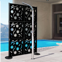 AUTUMN - Pannello in PVC traforato - Parasole Misura: 73x73 cm, Colore: nero