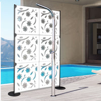 AUTUMN - Pannello in PVC traforato - Parasole Misura: 48x48 cm, Colore: bianco