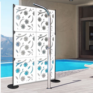 AUTUMN - Pannello in PVC traforato - Parasole Misura: 48x48 cm, Colore: bianco