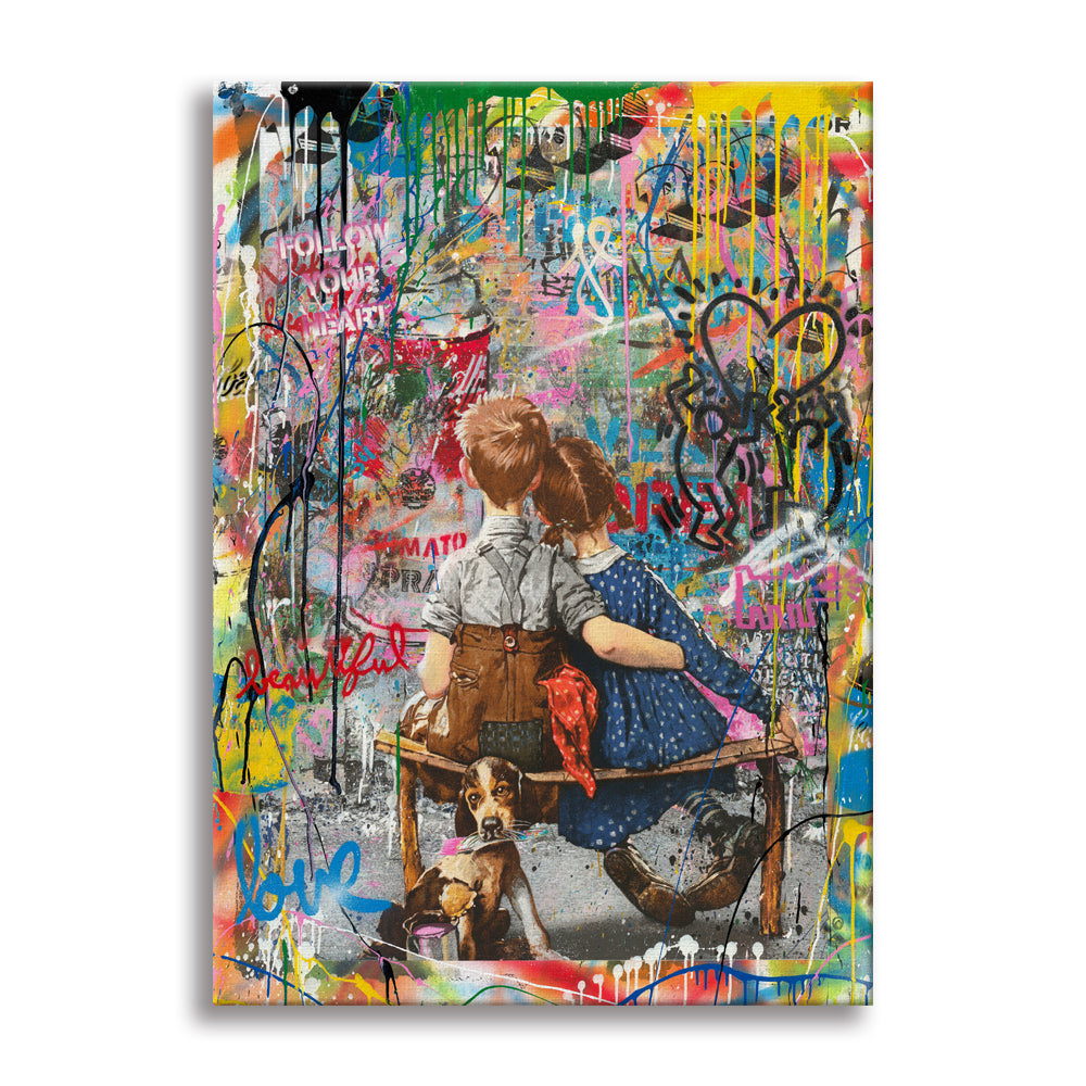 Baby Love -  Quadro Canvas Contemporaneo su telaio in legno Misura: 70x100 cm