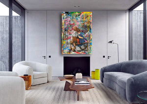 Baby Love -  Quadro Canvas Contemporaneo su telaio in legno Misura: 100x140 cm