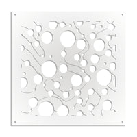 BAKTERIA- Pannello in PVC traforato - Parasole Colore: bianco, Misura: 98x98 cm