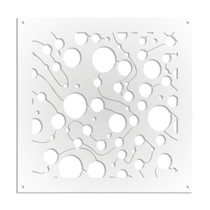 BAKTERIA- Pannello in PVC traforato - Parasole Colore: bianco, Misura: 98x98 cm