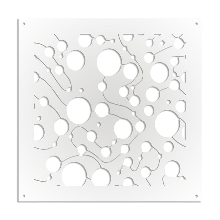 BAKTERIA- Pannello in PVC traforato - Parasole Colore: bianco, Misura: 98x98 cm