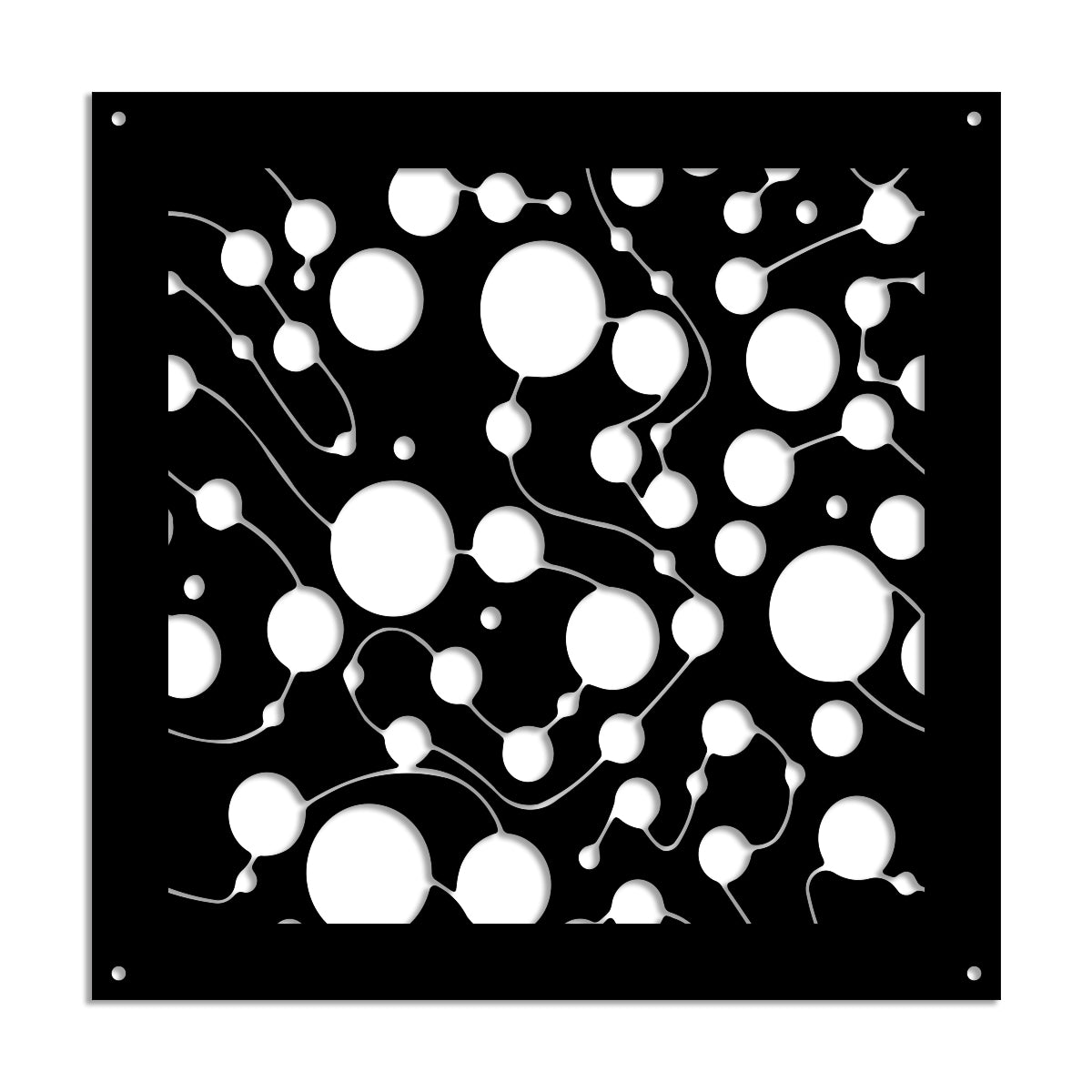 BAKTERIA- Pannello in PVC traforato - Parasole Colore: nero, Misura: 98x98 cm