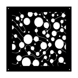 BAKTERIA- Pannello in PVC traforato - Parasole Colore: nero, Misura: 98x98 cm