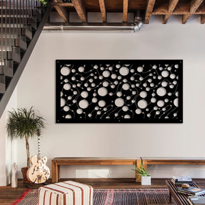 BAKTERIA- Pannello in PVC traforato - Parasole Misura: 47x94 cm, Colore: nero