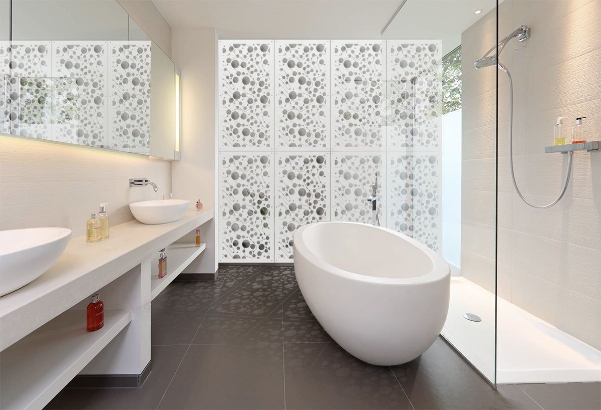 BAKTERIA- Pannello in PVC traforato - Parasole Colore: bianco, Misura: 50x150 cm