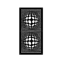 BALLS - Pannello in PVC traforato - Parasole Colore: nero, Misura: 47x94 cm