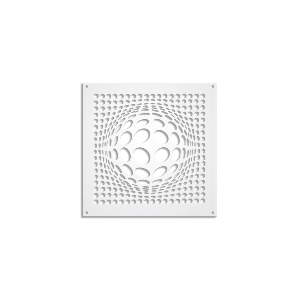 BALLS - Pannello in PVC traforato - Parasole Colore: bianco, Misura: 98x98 cm