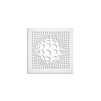 BALLS - Pannello in PVC traforato - Parasole Colore: bianco, Misura: 98x98 cm