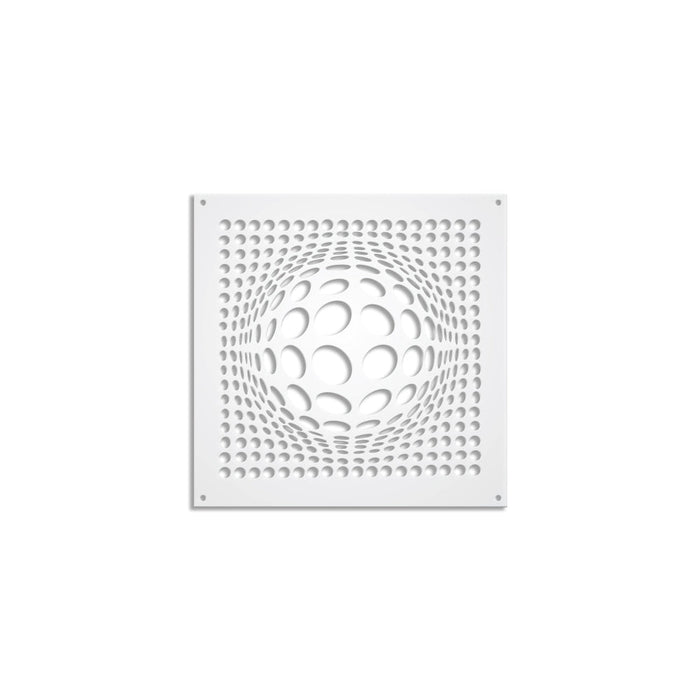 BALLS - Pannello in PVC traforato - Parasole Colore: bianco, Misura: 98x98 cm