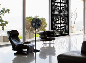 BALLS - Pannello in PVC traforato - Parasole Colore: nero, Misura: 98x198 cm