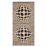 BALLS - Quadro arredo LASERCUT composito Legno e PVC Misura: 50x100 cm