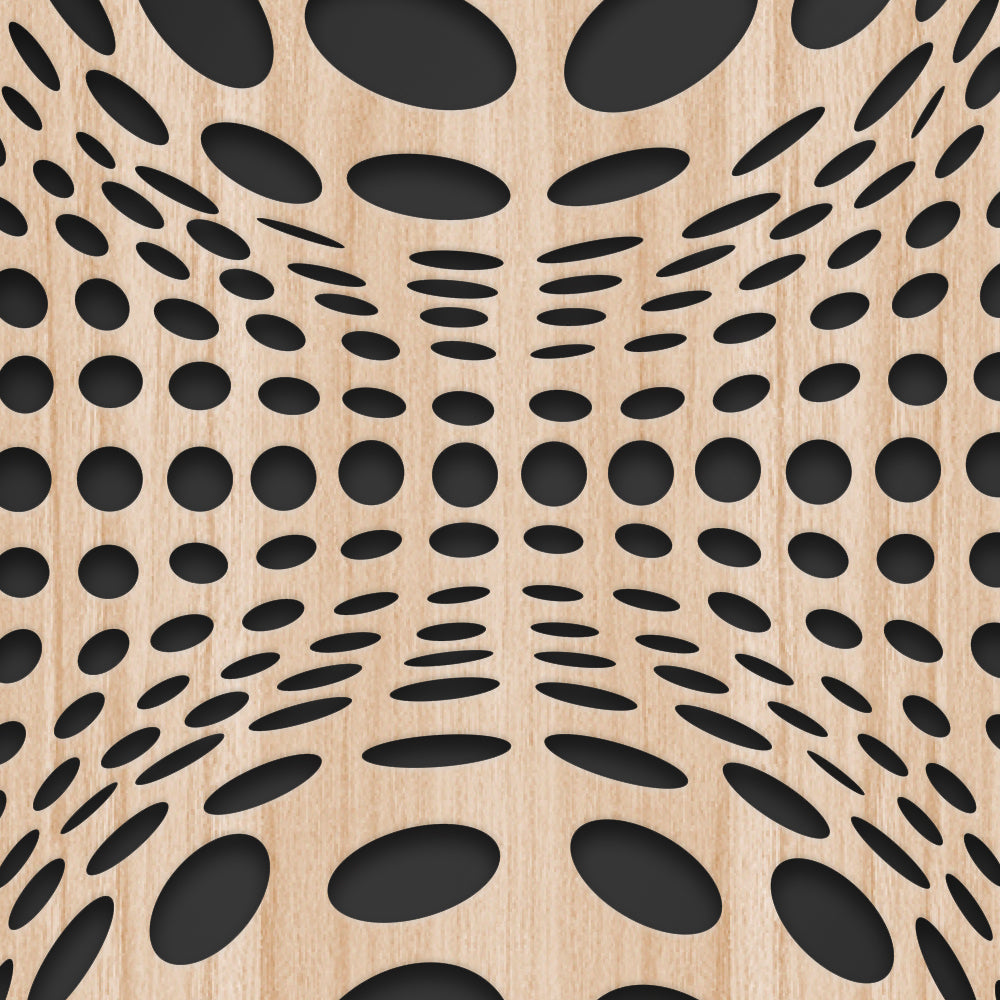 BALLS - Quadro arredo LASERCUT composito Legno e PVC Misura: 50x100 cm