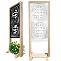 BALLS - Separè - Paravento modulabile - 70x190cm - in Legno e PVC Colore: nero