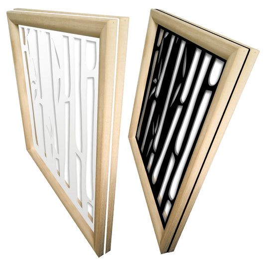 BAMBU - Moduli Decorativi in Legno e PVC Colore: nero, Misura: 73x73 cm