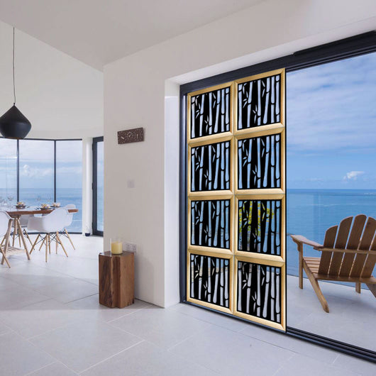 BAMBU - Moduli Decorativi in Legno e PVC Colore: nero, Misura: 73x73 cm