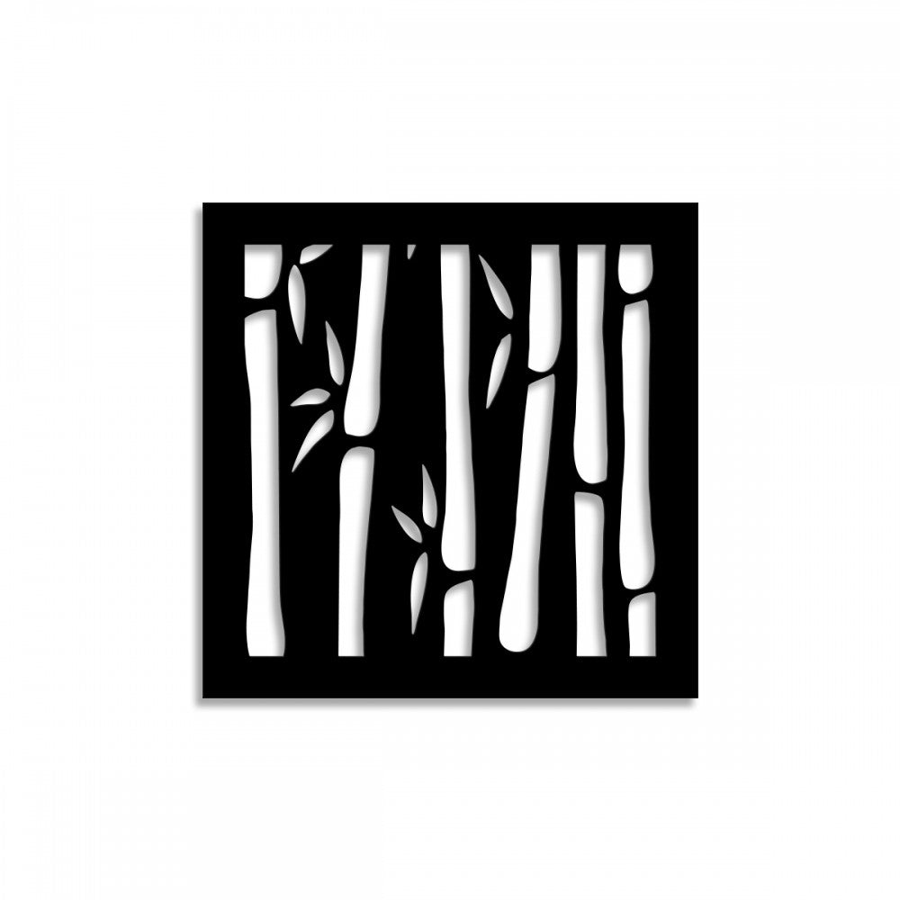 BAMBU - Pannello in PVC traforato - Parasole Colore: nero, Misura: 98x98 cm