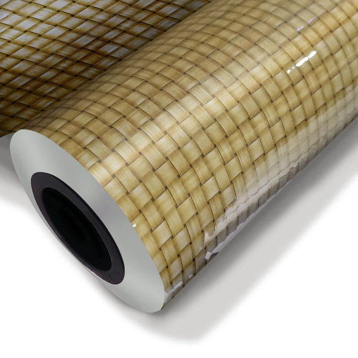 BAMBU STRIPS - Pellicola decorativa adesiva larga base 122cm Misura: 122x300 cm