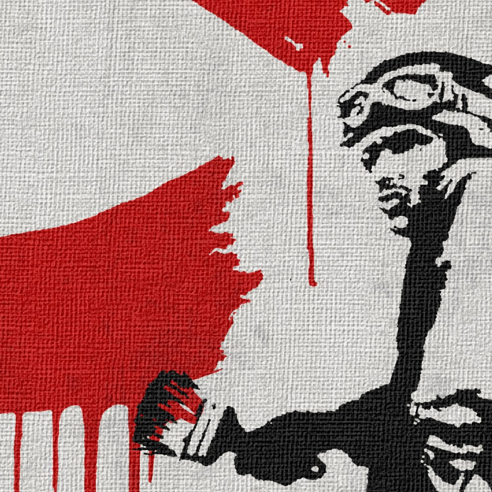 BANKSY - CND SOLDIERS - Quadro Canvas su telaio in legno Misura: 130x130 cm