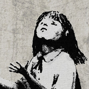 BANKSY - NO BALL GAMES - Quadro Canvas su telaio in legno Misura: 130x130 cm