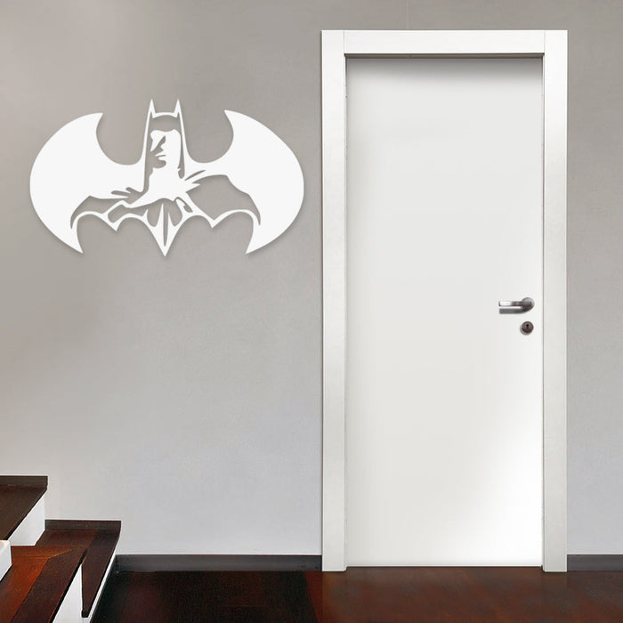 BATMAN - Adesivo murale wall sticker in vinile 55x95 cm Colore: bianco