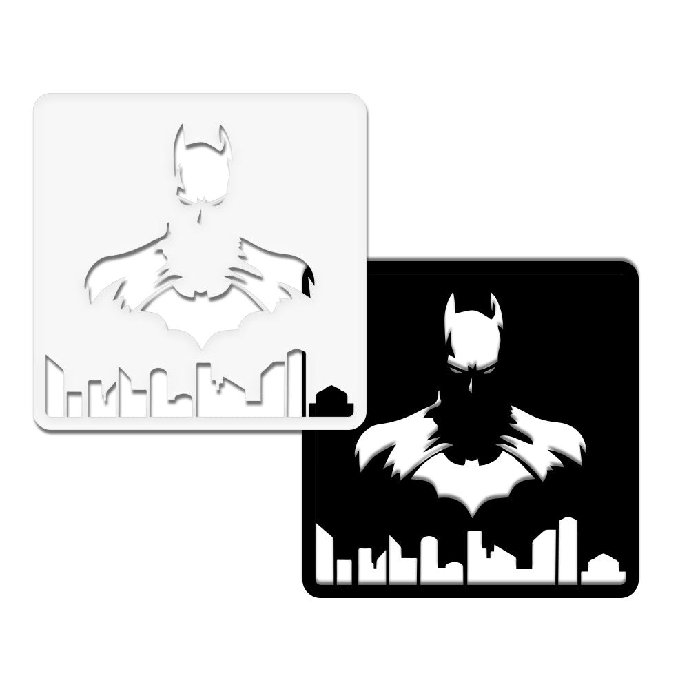 Batman - Quadro moderno in pvc solido 48 x 48cm Colore: nero