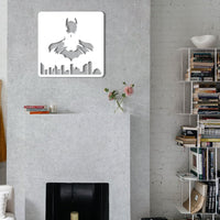 Batman - Quadro moderno in pvc solido 48 x 48cm Colore: bianco