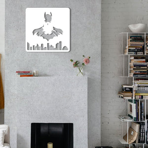 Batman - Quadro moderno in pvc solido 48 x 48cm Colore: bianco