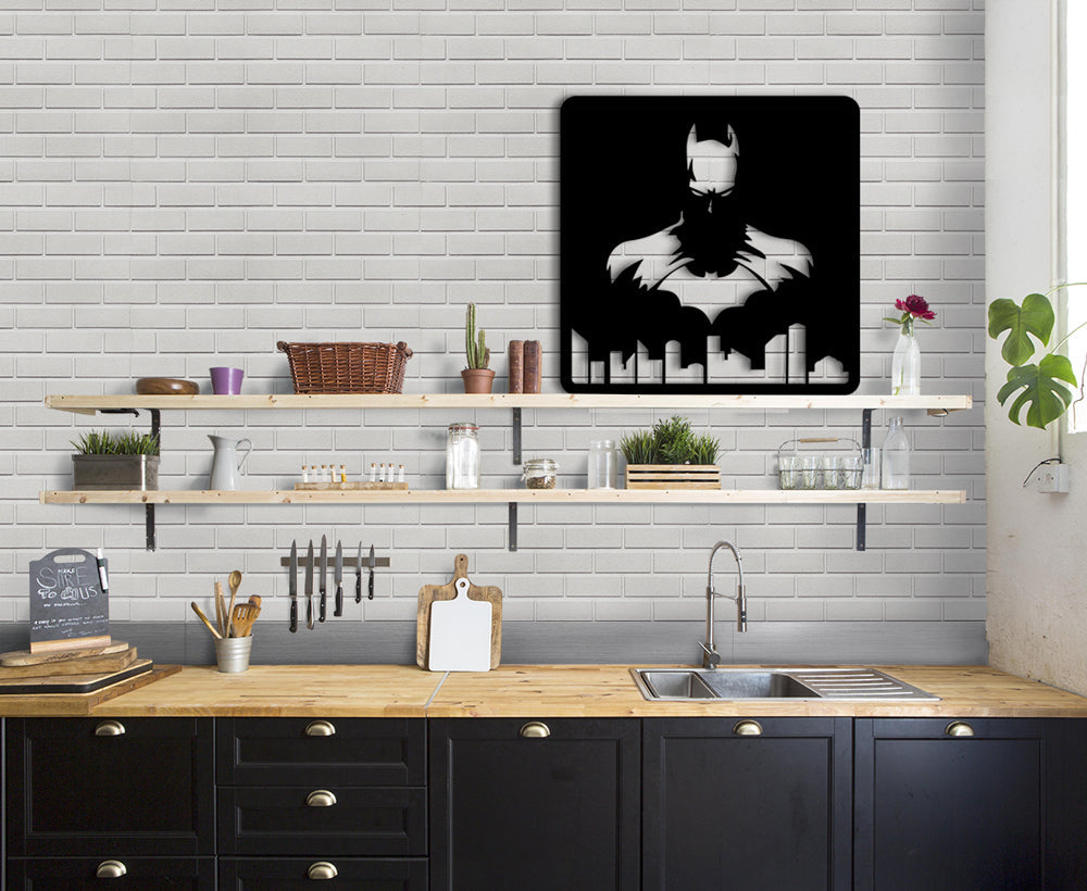 Batman - Quadro moderno in pvc solido 48 x 48cm Colore: nero