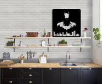 Batman - Quadro moderno in pvc solido 48 x 48cm Colore: nero