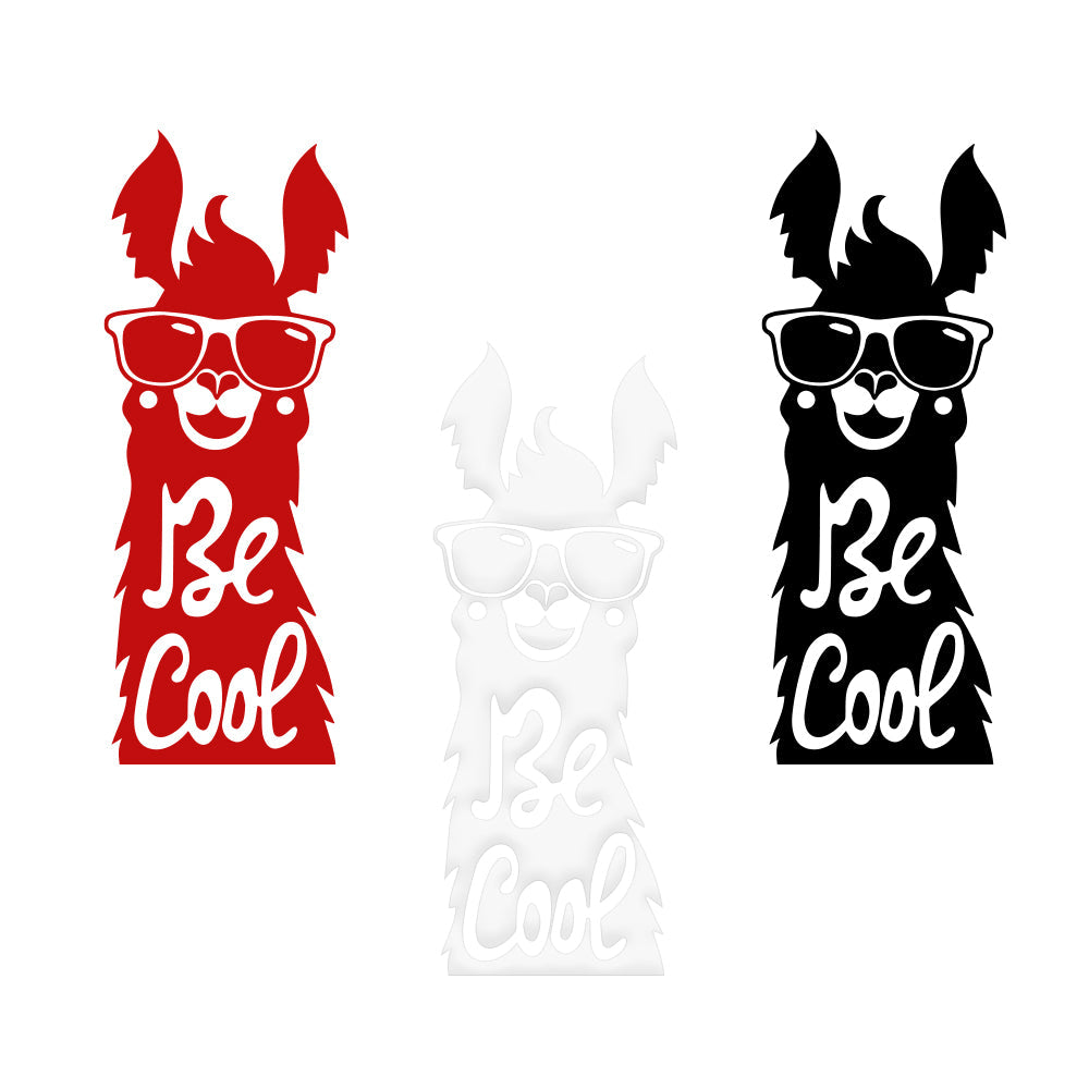 BE COOL - Adesivo murale wall sticker in vinile 55x145 cm Colore: nero