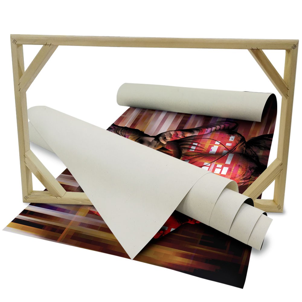 BEING Abstraction - Quadro Canvas su telaio in legno Misura: 70X50 cm