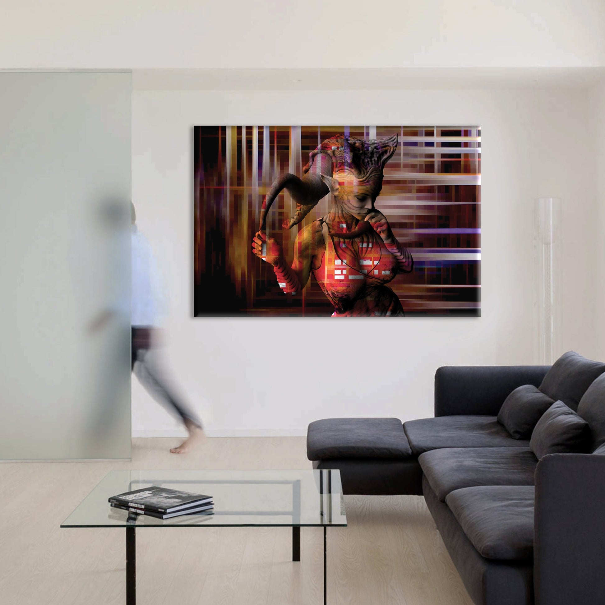 BEING Abstraction - Quadro Canvas su telaio in legno Misura: 100x70 cm