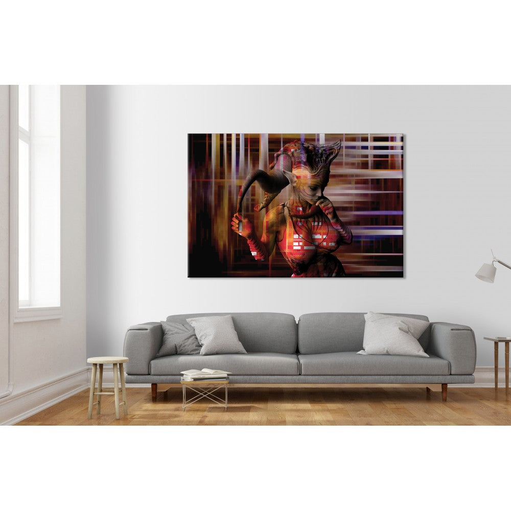 BEING Abstraction - Quadro Canvas su telaio in legno Misura: 100x70 cm