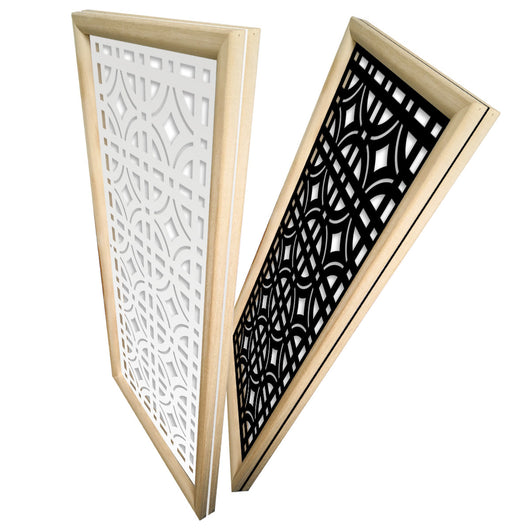 BELLATOR - Moduli Decorativi in Legno e PVC Misura: 73x148 cm, Colore: bianco