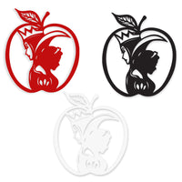 BIANCANEVE - Adesivo murale wall sticker in vinile 55x65 cm Colore: Rosso