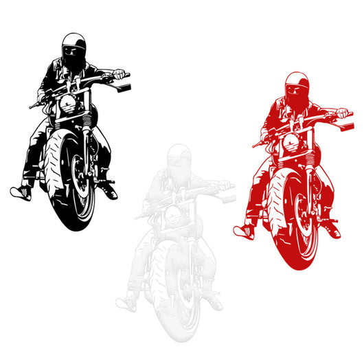 BIKER - Adesivo murale wall sticker in vinile 55x90 cm Colore: Rosso