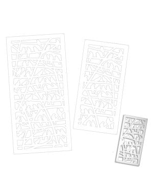 BIRDS - Pannello in PVC traforato - Parasole Misura: 73x148 cm, Colore: bianco